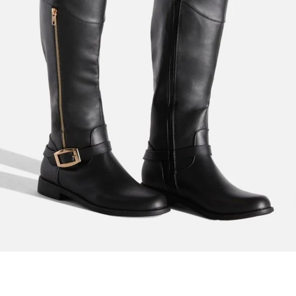 Frankie Buckled Flat Boot